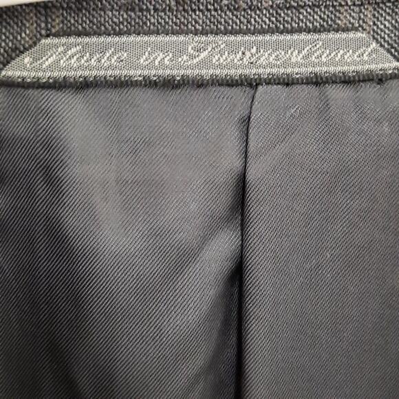 Ermenegildo Zegna 44L Blazer Super 100s Grey Wool Drop 7 Saks Swiss Made - Picture 5 of 8